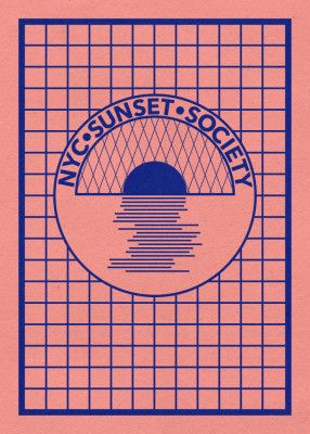 Nyc Sunset Society Blue