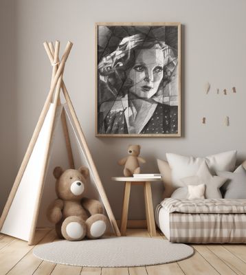 Geometric Portrait Of A Woman