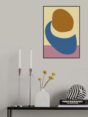 Balanced Stones in Blue , Butter Yellow and Terra