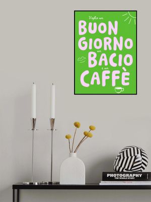 Buongiorno, bacio, caffe - green