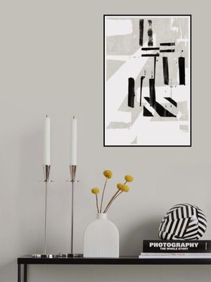 Grey &amp; Black Art Print No 1