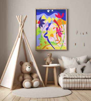 Vibrant Night Garden