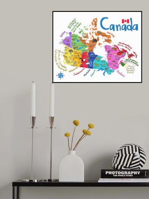 Illustrated Map of Canada with Animals by Carla Daly