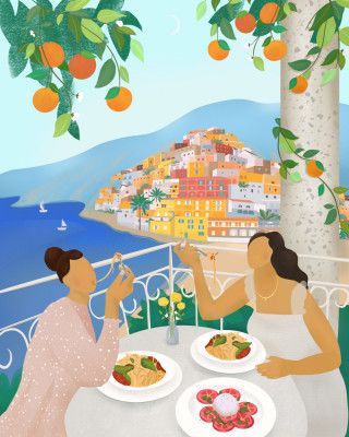 Girls in Positano