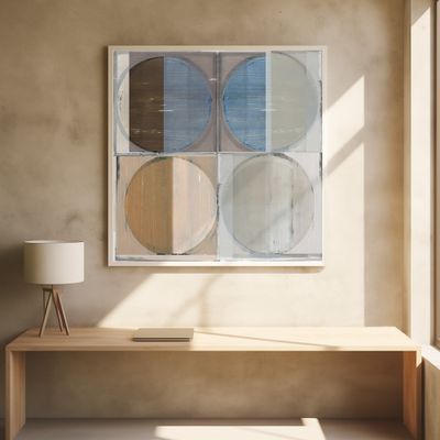 Four Circles and Squares Art Print 2