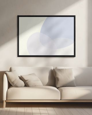 Organic Stones Graphic Beige   Blue