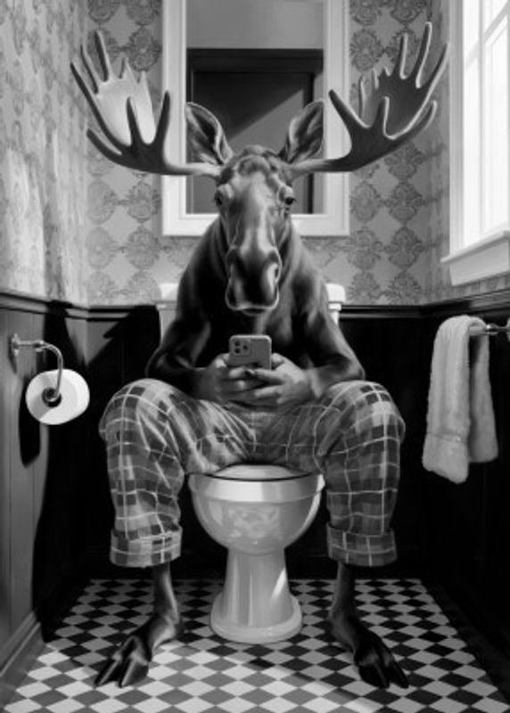 Bathroom Moose