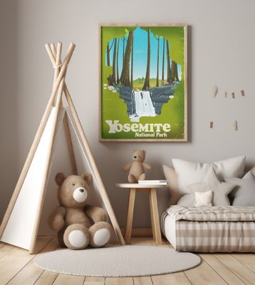 Yosemite National Park Vintage Travel Poster
