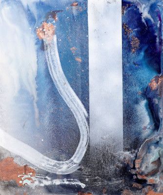 Modern Blue Metallic Flow