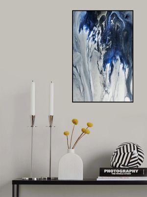 Abstract GREY blue -Cascade