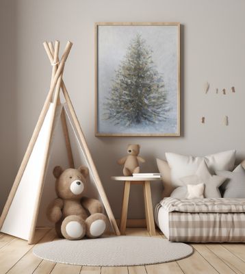 Christmas Tree  In Snow