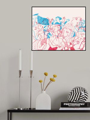 Expressive Figures in Red and Blue