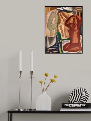 Two Bathing Women and a Bridge Figure 4x5 Clean