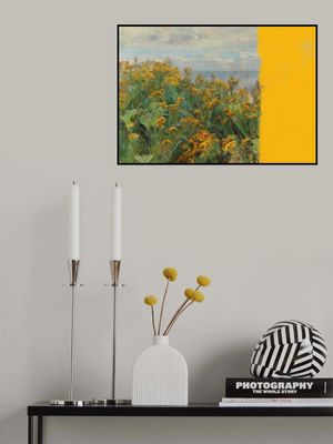 yellow modern landscape collage