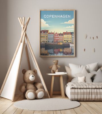 Copenhagen Travel Poster