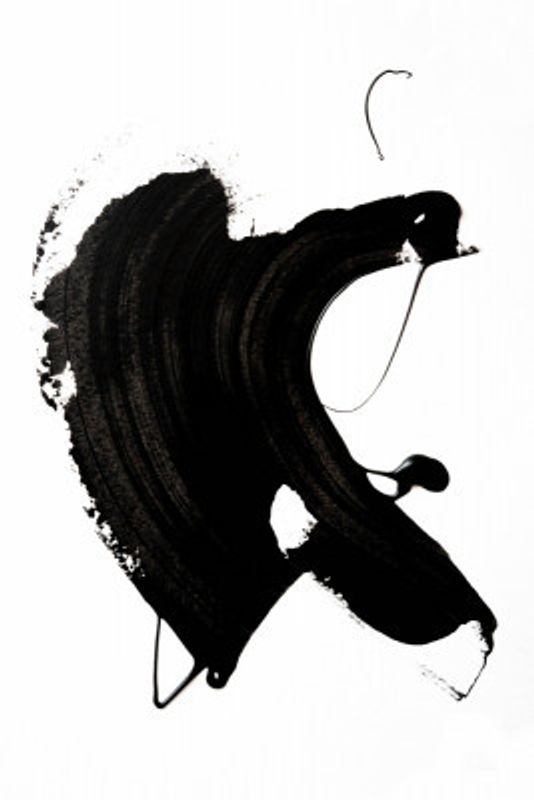 Black abstract Stroke