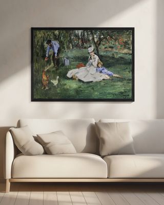 The Monet Family In Their Garden At Argenteuil (1874)