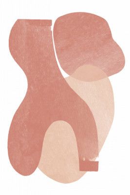 Peach Paper Cut Composition No.2