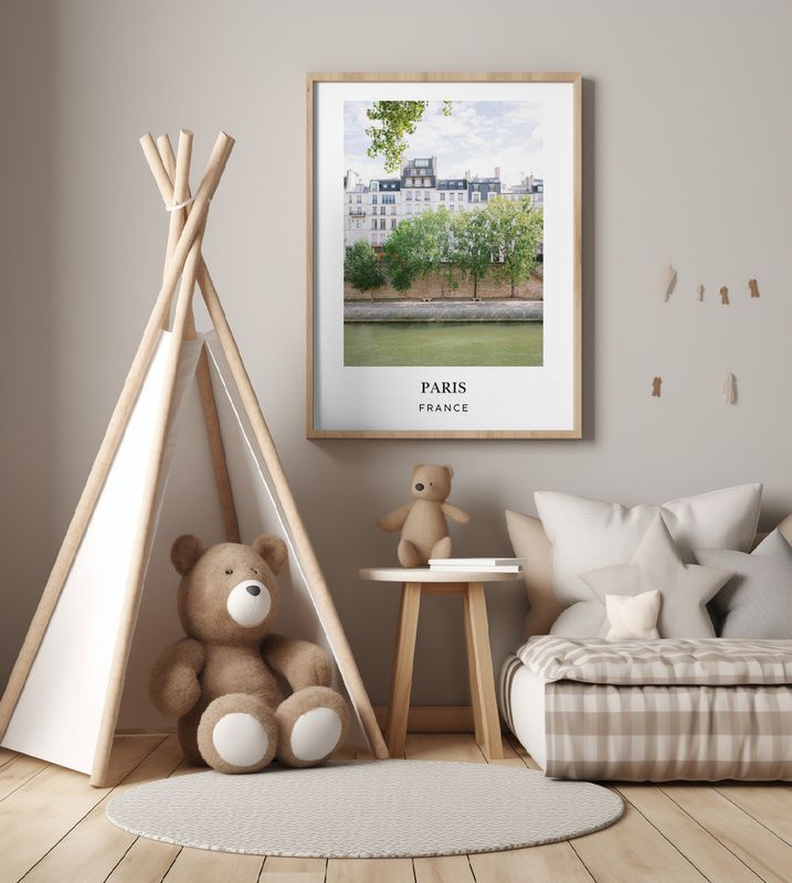 Seine Paris France Travel poster