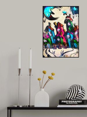 The moon is awake in the city