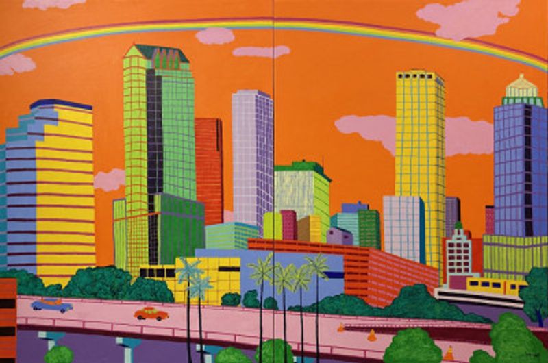 Tampa Skyline Rainbow