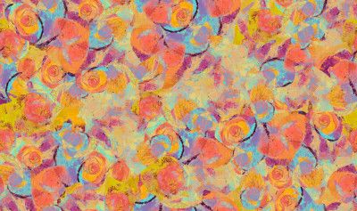 Repeatpattern Bouquethearts1tealorange Tango