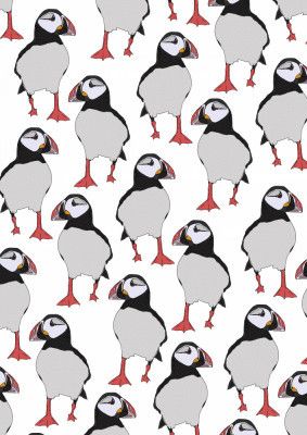 Puffin Bird Pattern