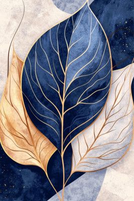 Abstract Leaves in Blues 2