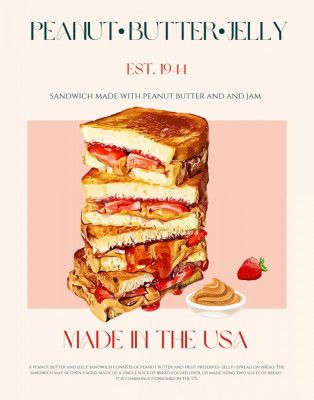 Peanut Butter And Jelly Sandwich Stack