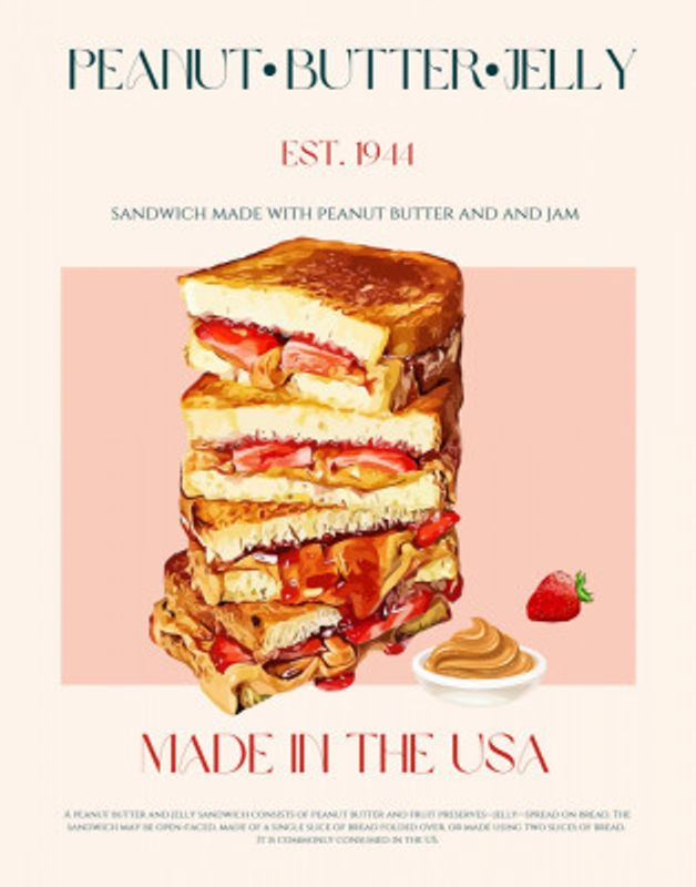 Peanut Butter And Jelly Sandwich Stack