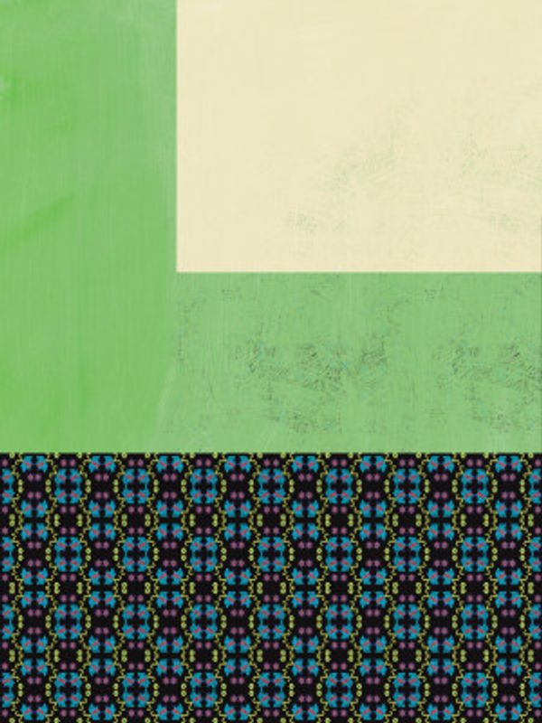 Pastel green and nyonya pattern collage