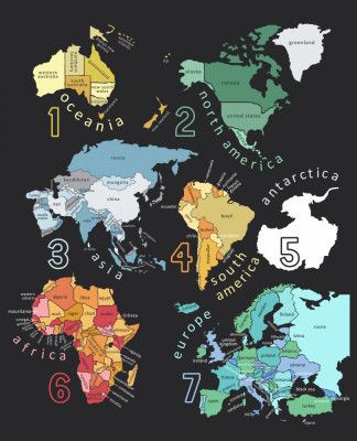 Explore the World with Illustrated Continents by Carla Daly