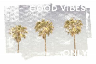 Vintage palm trees | good vibes only