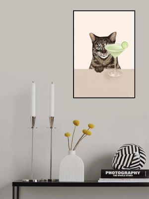 Tabby Cat with Margarita Cocktail