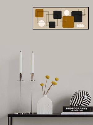 Geometric Modern Art With  Earthy Tones