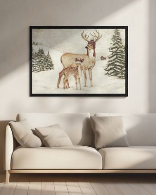 Deer Wearing Cozy Hats