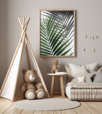 Vibrant Green Palm Leaf