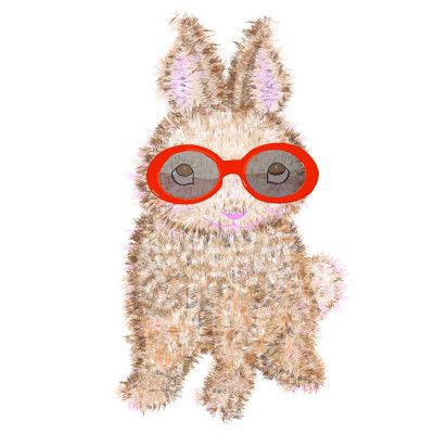 Bunny with Red Sunglasses
