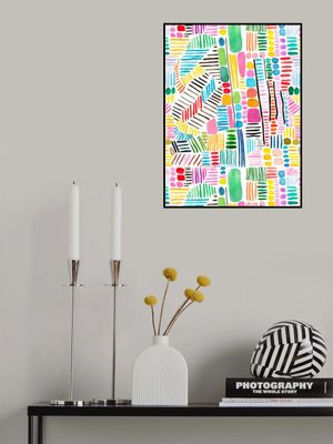 Rainbow Stitches White Bg