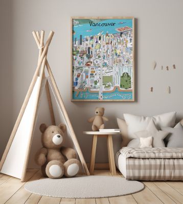 View Over Vancouver City by Artist Carla Daly