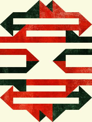 Abstract Design With Intertwined Shapes