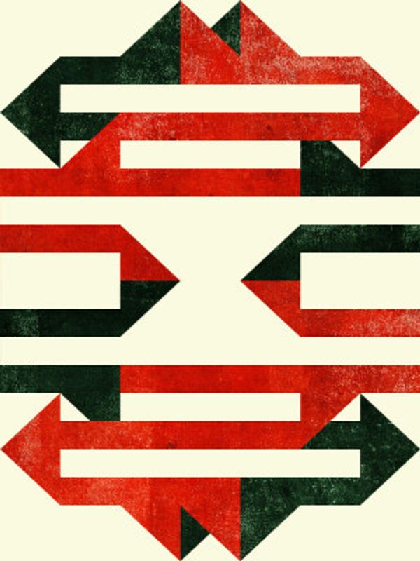 Abstract Design With Intertwined Shapes