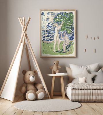 Girls Picking Apples