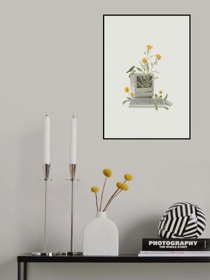 Floral vintage computer