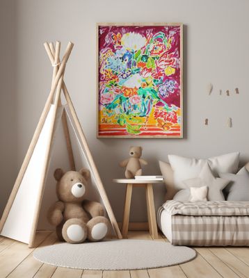 Flowers, after Vase of Flowers, by Jan Davidsz. de Heem