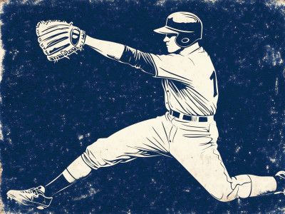 American Baseball Catcher