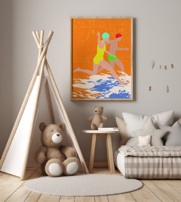 Running Swimmers (orange)