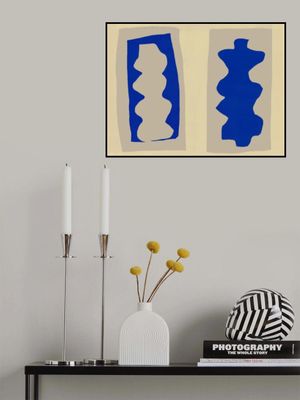 Blue Silhouette Forms