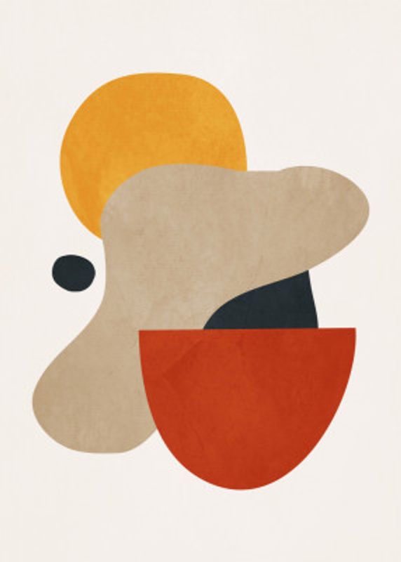Geometric Shapes And Earthy Tones