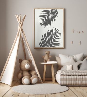 PALM LEAF 12 GRAPHITE GRAY